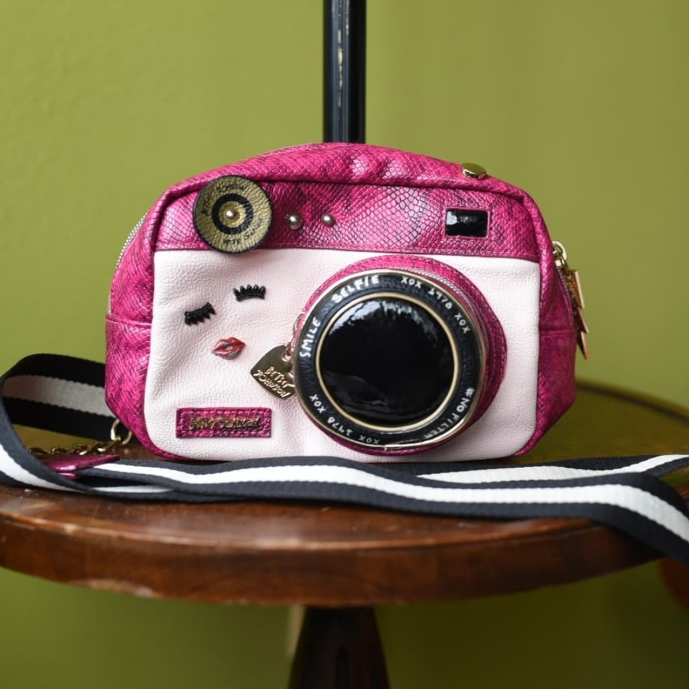 Betsey Johnson Kitsch Camera Cross Body Bag